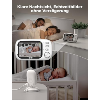 GHB Babyphone Baby Kamera Monitor LCD 3,5 palce Podpora 2 kamer 2,4 GHz Teplotní senzor Noční vidění 720p